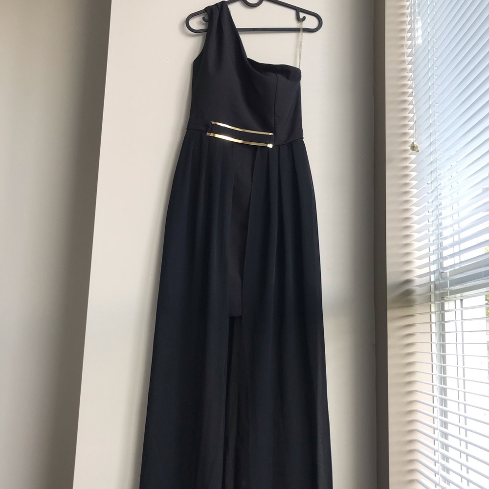 Long evening one shoulder dress